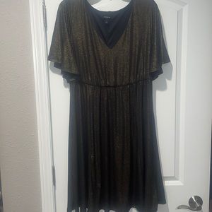 Torrid Gold and Black shimmer dress